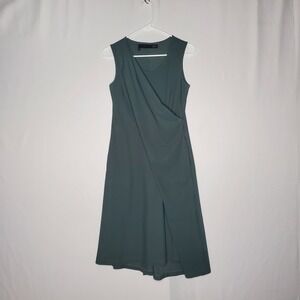 Porto San Francisco Dress 0 XXS Midi Drape Lagenlook Avant Garde Artsy Nylon